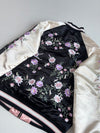 F&F Satin Floral Embroidered Souvenir Bomber Jacket (S)