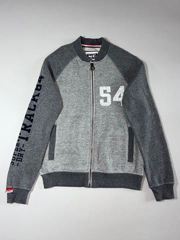 Superdry Track & Field “54” Varsity Zip Jacket – Grey (M)