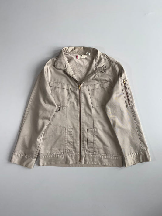Levi’s Beige Quilted Zip-Up Work Jacket (L)