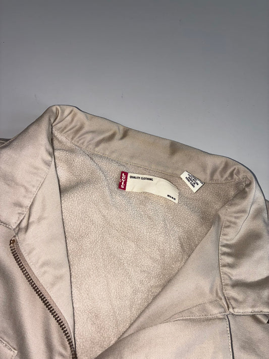 Levi’s Beige Quilted Zip-Up Work Jacket (L)