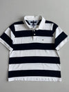 Tommy Hilfiger Navy Striped Rugby Polo (L)