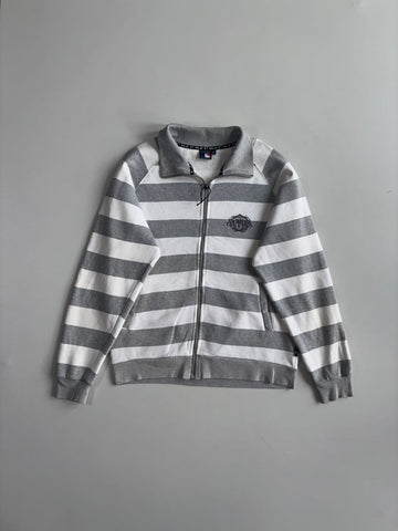MLB Yankees 1903 Grey Striped Full-Zip Track Jacket (L)