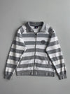 MLB Yankees 1903 Grey Striped Full-Zip Track Jacket (L)