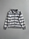 MLB Yankees 1903 Grey Striped Full-Zip Track Jacket (L)