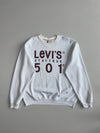 Levi’s “Stay True 501” White Graphic Crewneck Sweatshirt (L)