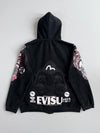 Vintage EVISU Custom Made Godhead Koi Graphic Full-Zip Hoodie – Washed Black (M/L)