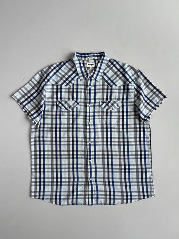 Wrangler Western Plaid Short Sleeve Shirt (XL)
