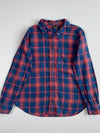 Roots Plaid Flannel Button-Up Shirt(M)