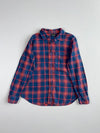 Roots Plaid Flannel Button-Up Shirt(M)