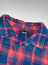 Roots Plaid Flannel Button-Up Shirt(M)