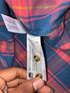 Roots Plaid Flannel Button-Up Shirt(M)