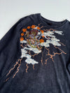 Japanese Raijin Thunder God Embroidered Long Sleeve Tee (XL)