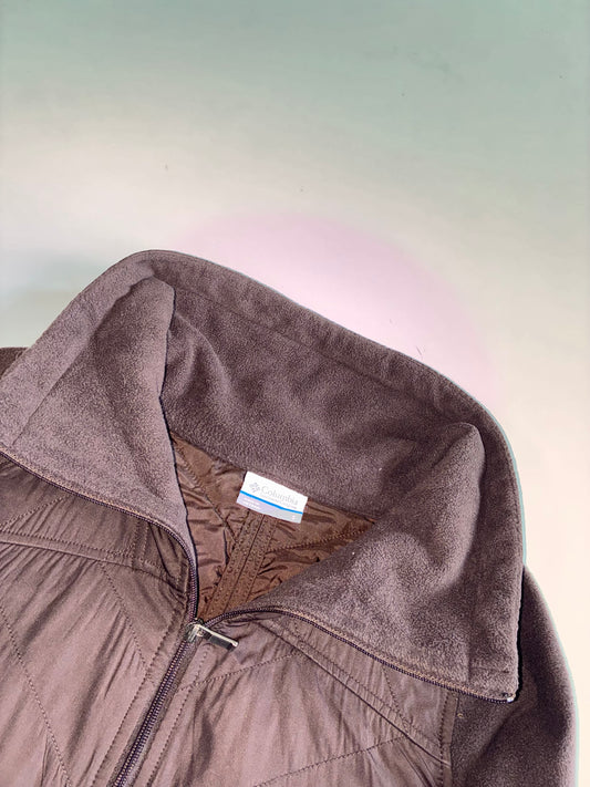 Columbia Fleece-Sleeve Quilted Zip Jacket women’s (S)