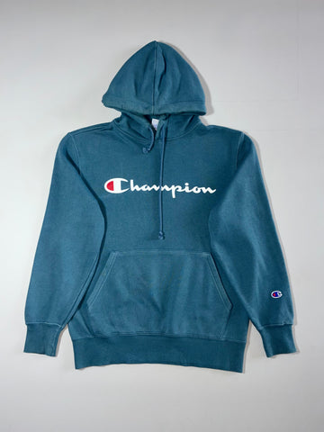 Champion Script Logo Hoodie – Teal (S)
