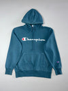 Champion Script Logo Hoodie – Teal (S)