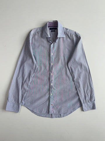 Tommy Hilfiger Purple Striped Cotton Shirt (M)