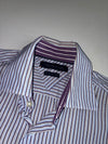 Tommy Hilfiger Purple Striped Cotton Shirt (M)