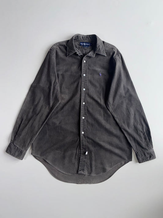 Ralph Lauren Faded Black Cotton Button-Down (XL)