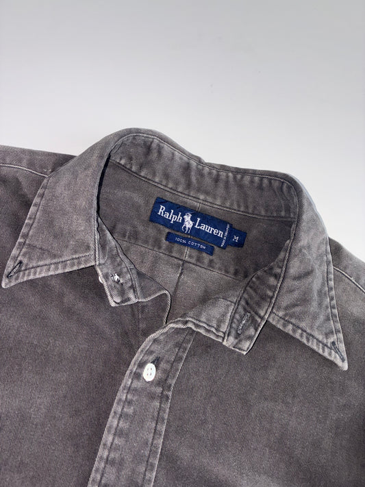 Ralph Lauren Faded Black Cotton Button-Down (XL)