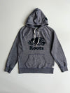 Roots Canada Heather Grey Beaver Logo Pullover Hoodie (M)