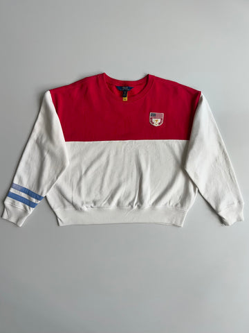 Polo Ralph Lauren Flag Crest Colorblock Crewneck Sweatshirt (S)