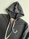 True Religion Black Horseshoe Logo Zip-Up Hoodie (M)