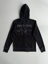 True Religion Black Horseshoe Logo Zip-Up Hoodie (M)