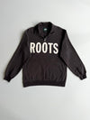 Roots Black Spell-Out Quarter Zip Pullover (M)