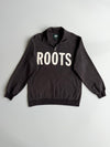 Roots Black Spell-Out Quarter Zip Pullover (M)