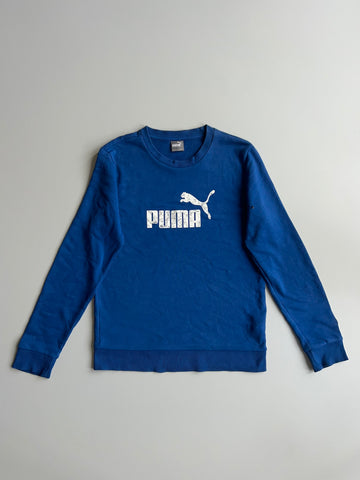 Puma Navy Blue Marbled Logo Sweatshirt (M)