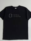 National Geographic Black Embroidered Logo T-Shirt (L)
