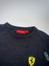 Ferrari Puma Black Embroidered Shield Long Sleeve T-Shirt (M)