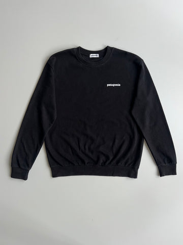 Patagonia Black Logo Crewneck Sweatshirt (M)