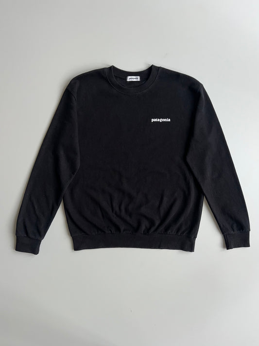 Patagonia Black Logo Crewneck Sweatshirt (M)