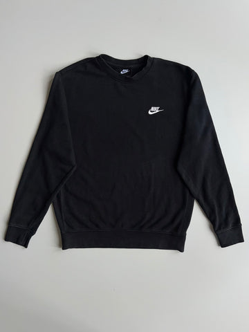 Nike Black Embroidered Swoosh Crewneck (M)
