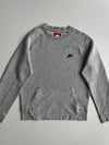 Nike Tech Fleece Grey Heather Crewneck (Kangaroo Pocket) (M)