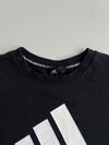 Adidas Black Big Logo Cropped Crewneck Sweatshirt (S)