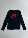 Nike Black Long Sleeve Red Futura Logo (S)