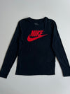 Nike Black Long Sleeve Red Futura Logo (S)