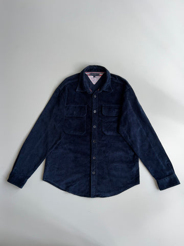 Tommy Hilfiger Corduroy Overshirt – Navy Blue Workwear Shacket (M)
