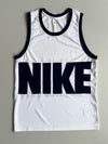 Nike Dri-Fit Big Logo Tank Top – White/Navy, Colorblock (M)