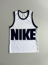 Nike Dri-Fit Big Logo Tank Top – White/Navy, Colorblock (M)
