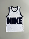 Nike Dri-Fit Big Logo Tank Top – White/Navy, Colorblock (M)