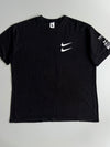 Nike Double Swoosh Graphic T-Shirt – Black, Oversized Fit (2XL)