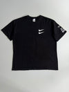 Nike Double Swoosh Graphic T-Shirt – Black, Oversized Fit (2XL)