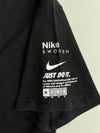Nike Double Swoosh Graphic T-Shirt – Black, Oversized Fit (2XL)