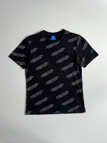 Adidas Originals Black Allover Logo Print T-Shirt (S)