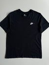 Nike Sportswear Club Black Embroidered Swoosh T-Shirt (L/XL)
