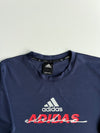 Adidas Navy Blue Signature Logo Full Sleeve T-Shirt (M)