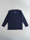Adidas Navy Blue Signature Logo Full Sleeve T-Shirt (M)